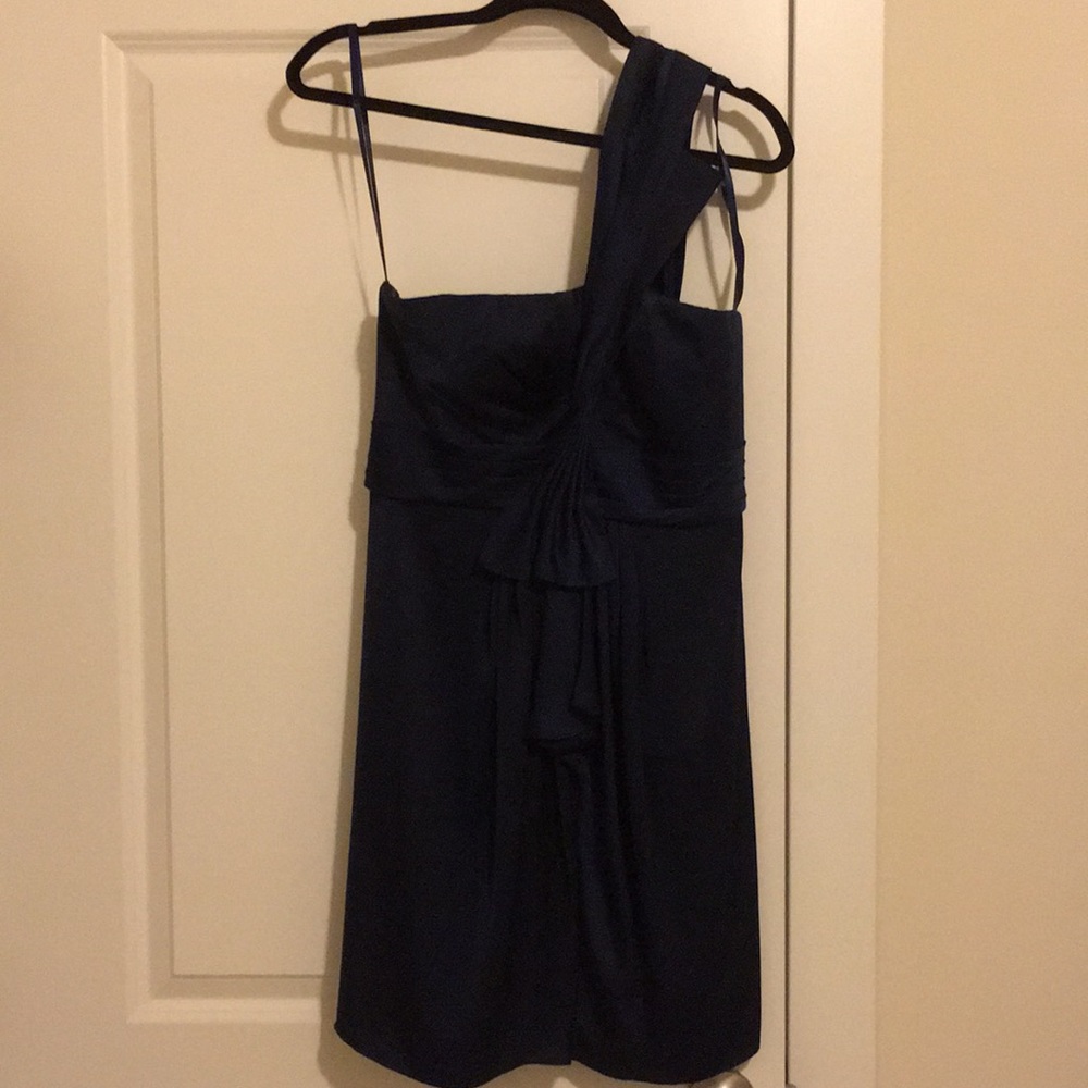 Bcbg Max Azria Palais navy one shoulder dress - Picture 2 of 3